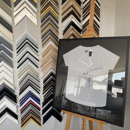 Bespoke shirt and memorabilia framing